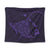 Hawaiian Map Kanaka Manta Ray Polynesian Tapestry Purple - AH Wall Tapestry Black - Polynesian Pride