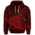 Hawaiian Map Kanaka Manta Ray Polynesian Hoodie Red - Polynesian Pride