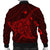 Hawaiian Map Kanaka Manta Ray Polynesian Bomber Jacket Red - AH - Polynesian Pride