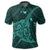 Hawaiian Map Kanaka Manta Ray Polynesian Polo Shirt Turquoise - Polynesian Pride