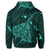 Hawaiian Map Kanaka Manta Ray Polynesian Hoodie Turquoise - Polynesian Pride