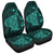 Hawaiian Map Kanaka Manta Ray Polynesian Car Seat Covers Turquoise - AH Universal Fit Black - Polynesian Pride