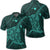 Hawaiian Map Kanaka Manta Ray Polynesian Polo Shirt Turquoise Unisex Black - Polynesian Pride