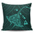 Hawaiian Map Kanaka Manta Ray Polynesian Pillow Covers Turquoise - AH Pillow Covers Black - Polynesian Pride