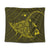 Hawaiian Map Kanaka Manta Ray Polynesian Tapestry Yellow - AH Wall Tapestry Black - Polynesian Pride