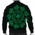 Hawaiian Map Kanaka Turtles Circle Style Green Polynesian Bomber Jacket - AH - Polynesian Pride