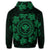 Hawaiian Map Kanaka Turtles Circle Style Green Polynesian Hoodie - Polynesian Pride