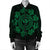 Hawaiian Map Kanaka Turtles Circle Style Green Polynesian Bomber Jacket - AH - Polynesian Pride