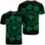 Hawaiian Map Kanaka Turtles Circle Style Green Polynesian T Shirt Unisex Black - Polynesian Pride