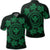 Hawaiian Map Kanaka Turtles Circle Style Green Polynesian Polo Shirt Unisex Black - Polynesian Pride