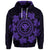 Custom Hawaiian Map Kanaka Turtles Circle Style Purple Polynesian Hoodie - Polynesian Pride