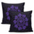 Hawaiian Map Kanaka Turtles Circle Style Purple Polynesian Pillow Covers - AH - Polynesian Pride