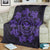 Hawaiian Map Kanaka Turtles Circle Style Purple Polynesian Premium Blankets - AH - Polynesian Pride