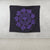 Hawaiian Map Kanaka Turtles Circle Style Purple Polynesian Tapestry - AH - Polynesian Pride