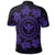 Hawaiian Map Kanaka Turtles Circle Style Purple Polynesian Polo Shirt - Polynesian Pride