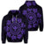 Hawaiian Map Kanaka Turtles Circle Style Purple Polynesian Hoodie Unisex Art - Polynesian Pride