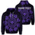 Custom Hawaiian Map Kanaka Turtles Circle Style Purple Polynesian Hoodie Unisex Art - Polynesian Pride