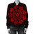 Hawaiian Map Kanaka Turtles Circle Style Red Polynesian Bomber Jacket - AH - Polynesian Pride