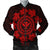 Hawaiian Map Kanaka Turtles Circle Style Red Polynesian Bomber Jacket - AH Black Unisex - Polynesian Pride