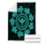 Hawaiian Map Kanaka Turtles Circle Style Turquoise Polynesian Premium Blankets - AH - Polynesian Pride