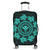 Hawaiian Map Kanaka Turtles Circle Style Turquoise Polynesian Luggage Covers - AH Black - Polynesian Pride