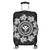 Hawaiian Map Kanaka Turtles Circle Style White Polynesian Luggage Covers - AH Black - Polynesian Pride