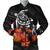 Hawaiian Map Kanaka Turtles Hibiscus Plumeria Bomber Jacket - AH Black Unisex - Polynesian Pride