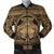 Hawaiian Map Madame Pele Kanaka Plumeria Polynesian Bomber Jacket Gold AH Black Unisex - Polynesian Pride