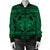 Hawaiian Map Madame Pele Kanaka Plumeria Polynesian Bomber Jacket Green AH - Polynesian Pride