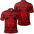 Hawaiian Map Madame Pele Kanaka Plumeria Polynesian Polo Shirt Red Unisex Black - Polynesian Pride