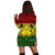 Hawaiian Map Madame Pele Kanaka Plumeria Polynesian Hoodie Dress Reggae AH - Polynesian Pride