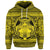 Custom Hawaiian Map Madame Pele Kanaka Plumeria Polynesian Hoodie Yellow - Polynesian Pride