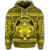 Hawaiian Map Madame Pele Kanaka Plumeria Polynesian Hoodie Yellow - Polynesian Pride