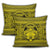 Hawaiian Map Madame Pele Kanaka Plumeria Polynesian Pillow Covers Yellow AH - Polynesian Pride