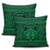 Hawaiian Map Madame Pele Mauna Kea Plumeria Polynesian Pillow Covers Green AH - Polynesian Pride