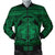 Hawaiian Map Madame Pele Mauna Kea Plumeria Polynesian Bomber Jacket Green AH Black Unisex - Polynesian Pride