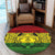 Hawaiian Map Madame Pele Mauna Kea Plumeria Polynesian Round Carpet Reggae AH - Polynesian Pride