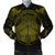 Hawaiian Map Madame Pele Polynesian Bomber Jacket Yellow AH Black Unisex - Polynesian Pride