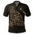 Hawaiian Map Manta Ray Gold Polynesian Polo Shirt - Polynesian Pride