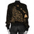 Hawaiian Map Manta Ray Gold Polynesian Bomber Jacket - AH - Polynesian Pride