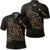 Hawaiian Map Manta Ray Gold Polynesian Polo Shirt Unisex Black - Polynesian Pride