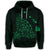 Hawaiian Map Manta Ray Green Polynesian Hoodie - Polynesian Pride