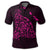 Hawaiian Map Manta Ray Pink Polynesian Polo Shirt - Polynesian Pride