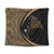 Hawaiian Map Manta Ray Polynesian Tapestry - Gold - AH Wall Tapestry Black - Polynesian Pride