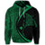 Hawaiian Map Manta Ray Polynesian Hoodie Green Circle Style - Polynesian Pride