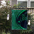 Hawaiian Map Manta Ray Polynesian Flag - Green - Circle Style - AH - Polynesian Pride