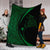 Hawaiian Map Manta Ray Polynesian Premium Blankets - Green - Circle Style - AH - Polynesian Pride