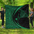 Hawaiian Map Manta Ray Polynesian Premium Quilts - Green - Circle Style - AH Black - Polynesian Pride