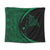 Hawaiian Map Manta Ray Polynesian Tapestry - Green - Circle Style - AH Wall Tapestry Black - Polynesian Pride