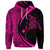 Custom Hawaiian Map Manta Ray Polynesian Hoodie Pink - Polynesian Pride